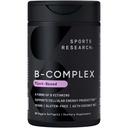 Sports Research® Vitamin B-Complex – Full Spectrum of B Vitamins with Torchated B12 & Folate - Gluten Free · Plant-Based · Non-GMO · Vegan-Friendly Formula - 60 Veggie Softgels