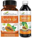 Papaya Leaf Extract για Αιμοπετάλια & Papaya Enzyme Bundle – 10X Digestive Capses & 15X Liquid Platelet Support – Ανοσοποιητικό, Οπίσθιο, και Digestive Health