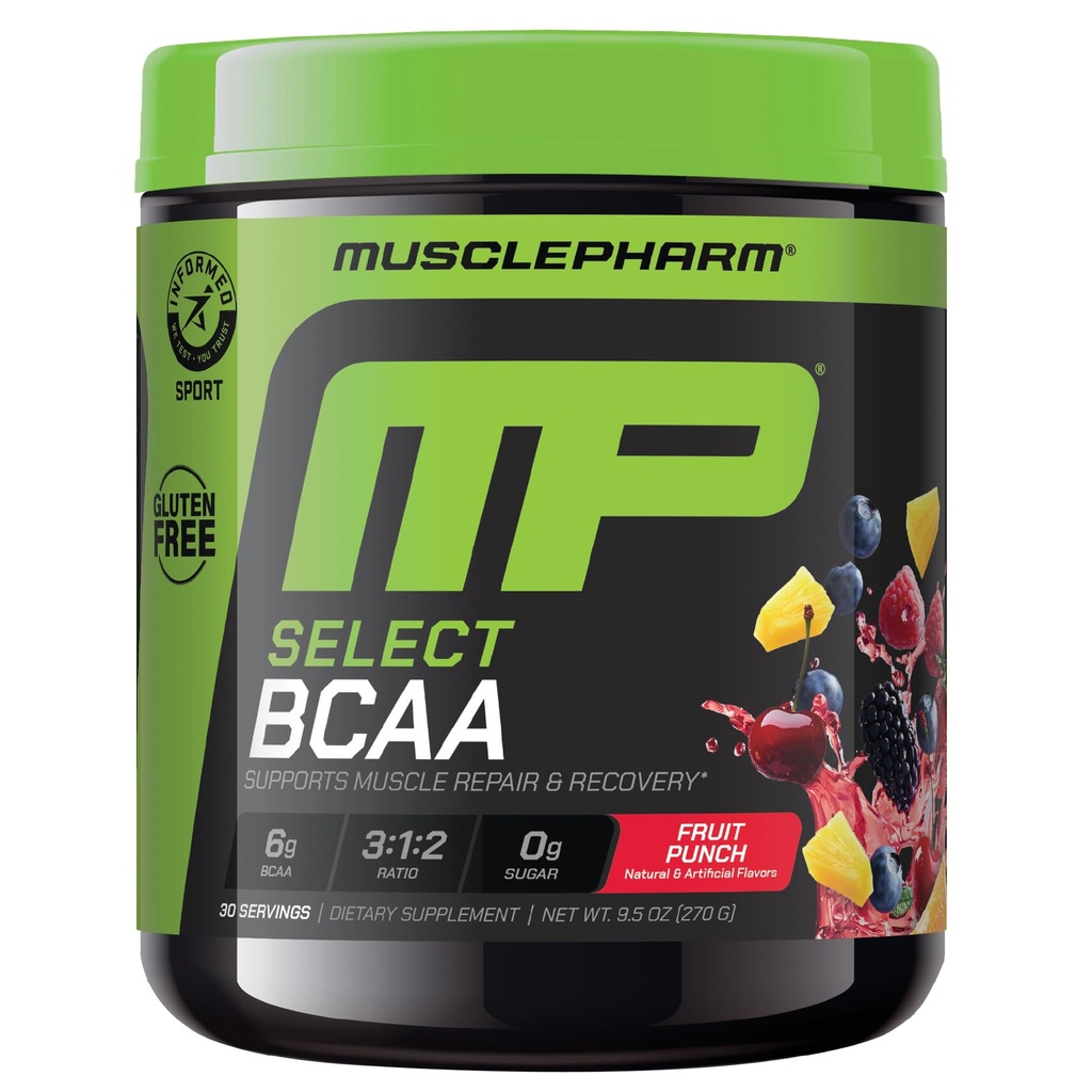 KasPharm Essentials BCAA Toz, Pre & Post Workout Recovery Drink, Supports Muscle Recovery & Energy, Essential Platinum Acids, 30 Serv, Fruit Punch