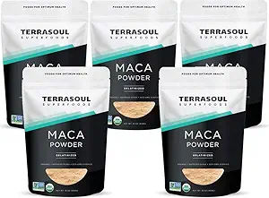 Terrasoul Superfoods Organik Gelatinized Maca Toz, 5 Lbs - Premium Kalite | Destekler Stamina & Enerji | Easy Digestion için Geliştirildi