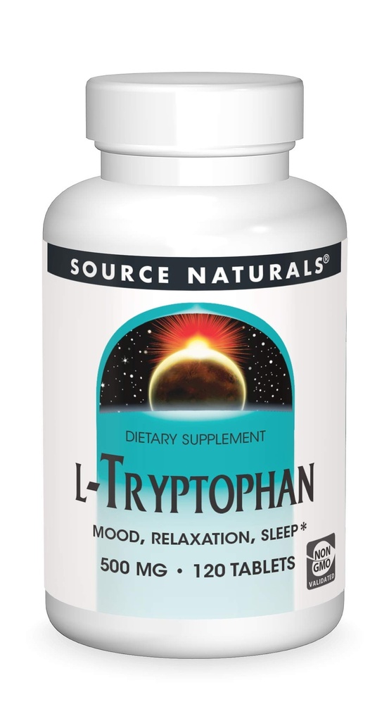 Source Naturals L- Tryptophan, για Mood, Relaxation, and Sleep*, 500mg - 120 δισκία
