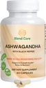 Black Pepper Ashwagandha Supplements ile Ashwagandha Capsules – 60 Kont Pure Ashwagandha Capsules for Immune Support, Energy Boost – Non-GMO Vegan Dostu Ashwagandha Kompleksi