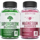 Supergreen & Magnezyum Gummies - Yardım Kass Recover, Delicious Supergreens with Spinach, Broccoli, Beetroot, Green Tea, & Acai for Immunity Support- 60 Gummies