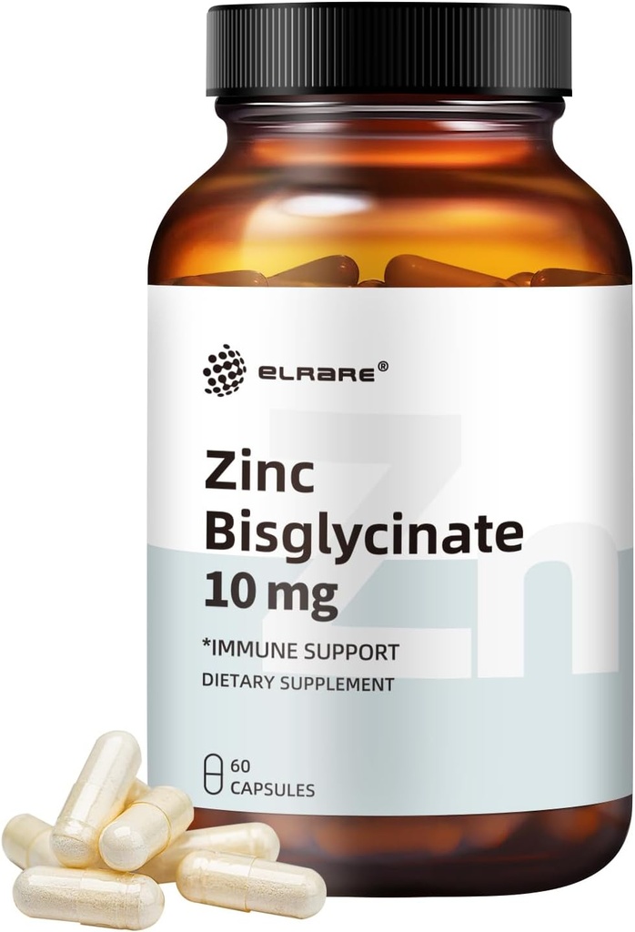 10mg χημικού ψευδαργύρου συμπλήρωμα ως Albion TRAACS ψευδάργυρος διγλυκινικό, μέγεθος#2, 60 μίνι κάψουλες