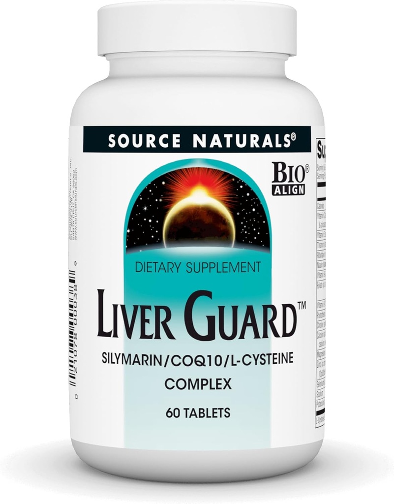Source Naturals Liver Guard - Silymarin, CoQ10, N-Acetyl Cysteine Kompleksi - 60 Tablet