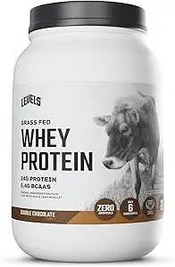 Seviyeler Grass Fed Whey Protein Toz, Yapay Değil, 24G Protein, Çift Çikolata, 2LB