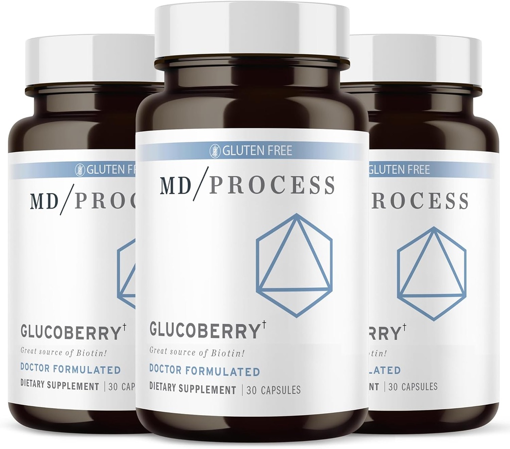 GlucoBerry Maqui Berry Blood Health Support için Kromium Picolinate ile alıntı - Biotin ve Gymnema Sylvestre - Doktor Formulated - 30 Capsules, 3 Pack