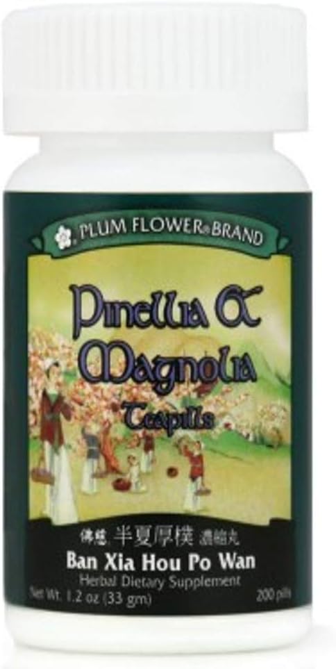 Pinellia & Magnolia Teapills (Ban Xia Hou Po Wan), 200 ct, Plum Flower Flower