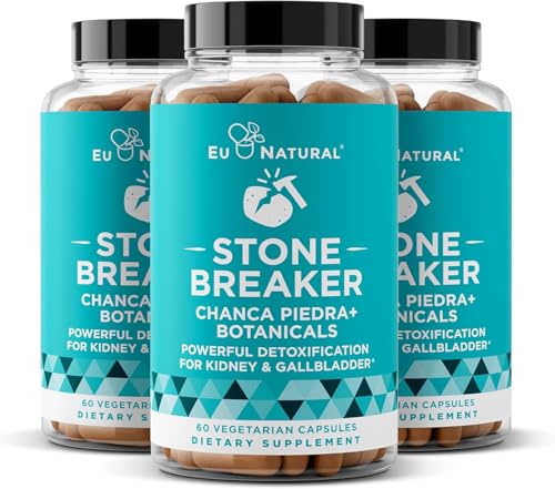 Chanca Piedra Stone Breaker 3-Pack Sche – Natural Dissolver, Kidney Cleanse & Gallbladder Supplement – Urinary Tract, Flush Impurities, Clear System – 180 Capsules