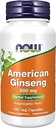 NOW Foods American Ginseng, 100 Κάψουλες, 500 mg (πακέτο των 3)