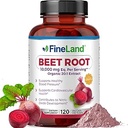 FineLand Beet Root Capsules | Blood Pressure Support 10.000 mg Equivalent per Service | 20:1 Extract,120 Vegan Capsules – Immune System, Circulation & Heart Health – Non GMO, Made in USA