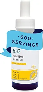 Klaire Labs SFI Health Micellized Vitamin D3 Material for Children, Infant & Yetişkinler - 400 IU Vitamin D per Drop - Çocuklar için Uygun - Immune Desteği - Mango Orange Flavor Drops (600 hizmet / 1 fl oz)