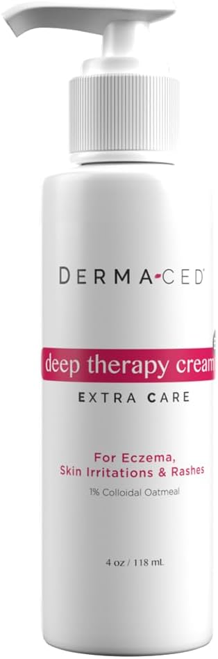 Deep Therapy Cream EC for Fast Eczema, and Psoriasis Support - Unscented - Contains Colloidal Oatmeal, Jojoba Oil, Licorice, Beeswax ve More
