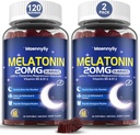 Yetişkinler için Melatonin 20 mg Gummies - Sugar Free Melatonin Gummies Extra Strength with L-Theanine, Magnezyum, Ashwagandha, Turmeric, D3 & çinko - Non-Habit Format