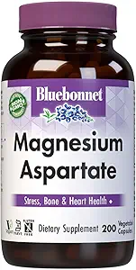 BlueBonnet Beslenme Magnezyum Bölüm Adı, Sağlıklı Magnezyum Seviyeleri Destekler, Soy & Gluten & Dairy Free, Non-GMO, Kosher Sertifikalı, Vegan, 100 Hizmet, Beyaz, 200 Kont