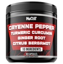 Cayenne Pepper Turmeric Curcumin Root, Ginger Root, Citrus Bergamot & More - Digestive Health, Immune System, Heart Health & Common Health - 90 Capsules