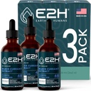 E2H Natural Black Currant Extract, Cold Pressed Black Currant Tohum - Immune System Health - Fast Absorbing Liquid (3 Şişe)
