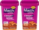 Viactiv Max Formula Calcium +Vitamin D3 συμπλήρωμα για την υγεία των οστών, πλούσιο καραμελέ, 100 μαλακά μάσημα - 2 συσκευασίες
