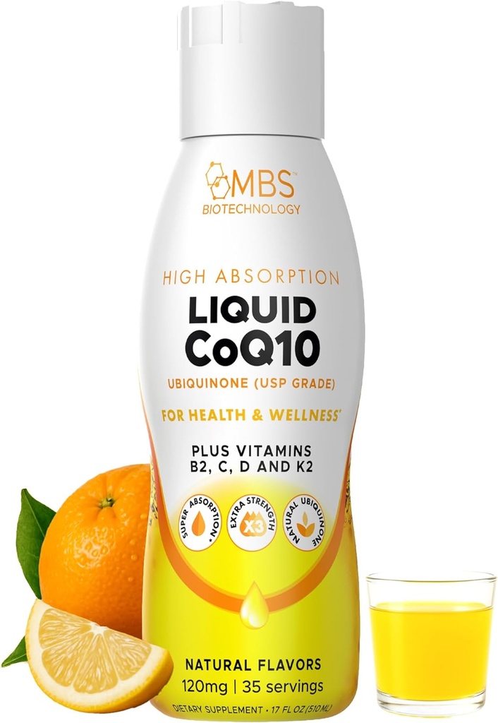 Υγρό CoQ10 120mg της βιοδιαθέσιμης Ubiquinone για την ανώτερη απορρόφηση. Υποστηρίξτε την καρδιά, τα οστά και την υγεία του δέρματος με ένα φυσικό αντιοξειδωτικό. 35 Σερβίρει σε ένα βολικό μπουκάλι 17 oz.