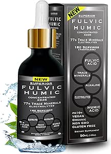 Trace Mineral Electrolytes ile Geri Döndü - 77 Trace Mineralleri - 180 Hizmetler- Restore Elektrolytes, Gut Health, Leaky Gut Tamir - Plant Derived Ionic Trace Minerals from Fulvic & Humic Acid