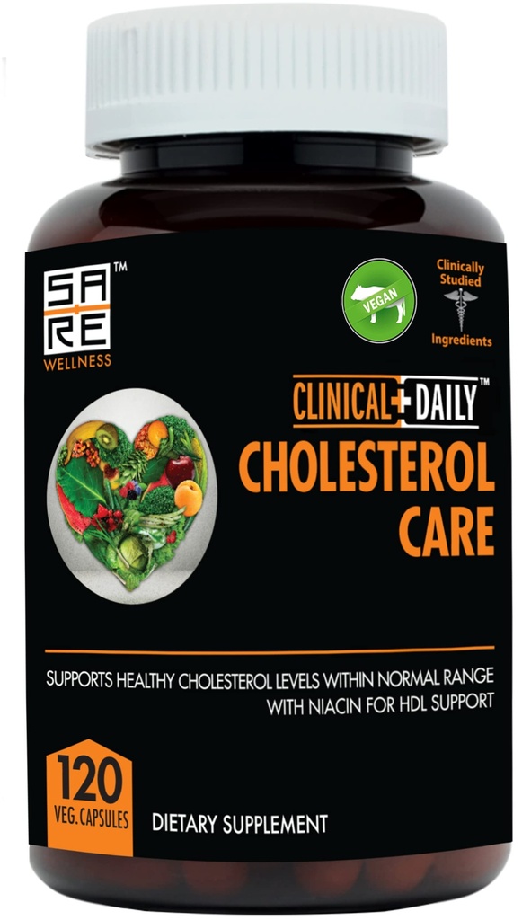 Clinical Daily Cholesterol Care Συμπληρωματικό. Συμπληρώματα χοληστερίνης και τριγλυκεριδίων. Φυτοστερόλες Συμπληρώνει Cholesterol Support με Guggul, σκόρδο, Νιασίνη. 120 Καψάκια