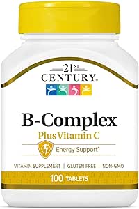 21st Century Healthcare, B Complex Plus Vitamin C, δισκία 100 Count (Pack of 1)