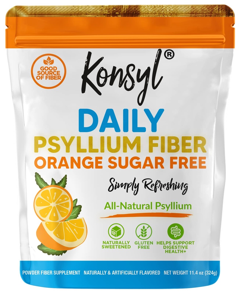 Konsyl Καθημερινή Psyllium Ίνες Χωρίς Πορτοκαλί Ζάχαρη