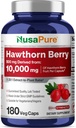 NusaPure Hawthorn Berry 20:1 Extract, 500 mg Ισοδύναμο με 10.000 mg 180 Veg Caps, Κατάλληλο για χορτοφάγους, Vegan, συμπλήρωμα διατροφής μη ΓΤΟ
