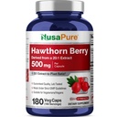 NusaPure Hawthorn Berry 20:1 Extract, 500 mg Ισοδύναμο με 10.000 mg 180 Veg Caps, Κατάλληλο για χορτοφάγους, Vegan, συμπλήρωμα διατροφής μη ΓΤΟ