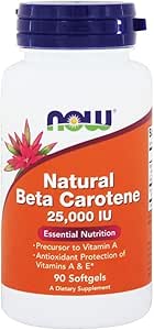 Şimdi Gıdalar - Beta Carotene (Doğal) D. Salina with Karma Carotenoids 25000 IU - 90 Softgels
