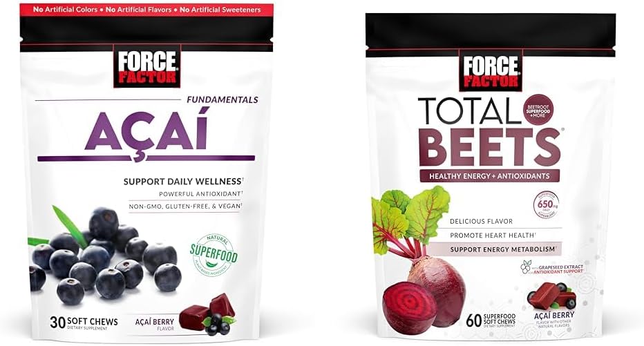 Kuvvet Faktörü Immunity & Total Beets Yumuşak Chews for Heart Health, 30 & 60 Chews
