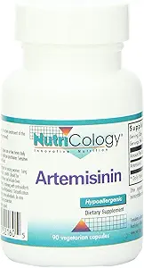 Nutricology Artemisinin Supplement - GI Tract Support, Pure Qinghaosu from Artemisia annua, Thujone-free, Vegetarian Κάψουλες - 90 Count