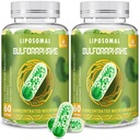 800 MG Liposomal Sulforaphane, Maksimum Aborpsiyon ve Potency için Güçlü Çift-Delivery, Full-Spectrum Broccoli Ekstraksiyon, Antioksi & Liver Supplement, 120 Softgels