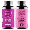 Mutlu Sağlıklı Hippie Vegan Collagen Builder w/Hyaluronic Acid & Go with The Flow Hormon Balance for Women