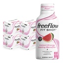 Freeflow Fit Energy Shots, Watermelon Rush, Natural Caffeine Boost with L-theanine, Ginseng, Vitaminler, Prebiyotikler, Electrolytes (24 Count, 2oz Shots)