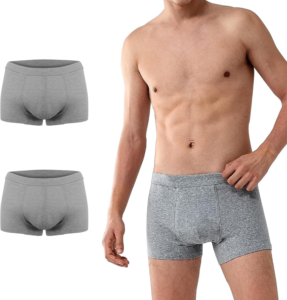 Battewa Cotton Incontinence Underwear for Men Light Koruyucu Boxer Brief Leakt Underwear for Bladder Leakage 50 ml