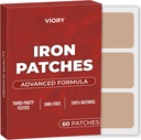 Iron Patches (Pack of 60) - 100% Natural Patch for Women and Men - with Biotin - Ενέργεια, Εστίαση & Υποστήριξη Σώματος - Ενισχυμένη Φόρμουλα