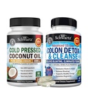 BioSchwartz 15 ημέρα καθαρισμού για Colon και Gut Health Plus κρύο πίεση MCT κάψουλες λαδιού καρύδας (2 μήνας εφοδιασμού)