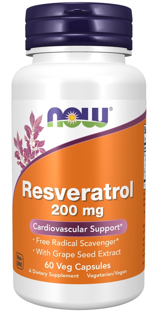 Şimdi Gıdalar Tamamlıyor, Doğal Resveratrol 200 mg with Red Wine Extract, 60 Veg Capsules