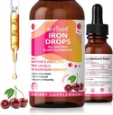 Kadınlar için Demir Supplement: Vitamin C B12 & Folic Asit Gentle Abors Energy Support Non-Constipating Formula Vegan Sugar-Free Drops