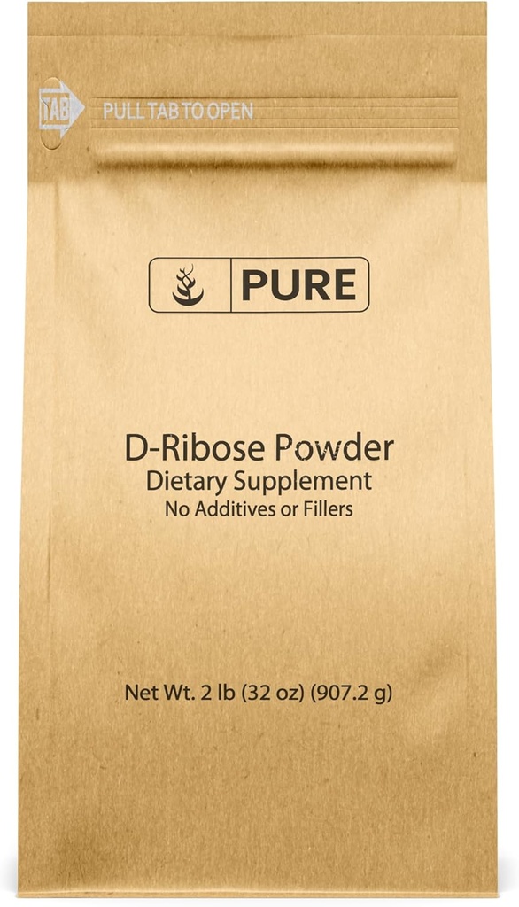 Καθαρό αρχικό συμπλήρωμα διατροφής D-Ribose (2lb), χωρίς γλουτένη, χωρίς γλουτένη, χωρίς γεύση
