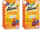 Doğanın Yolu Alive! Çocuk Daily Chewable Multivitamin, Supports Bone, Eye, and Immune Health*, Orange & Berry Fruit Flavored, Gluten Free, 120 Chewable Tabletler (Pazarlama Mayıs Vary) (Pack of 2)