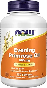NOW Foods Supplements, Evening Primrose Oil 500 mg with Naturally Occurring GLA (Gamma-Linolenic Acid), 250 Softgels
