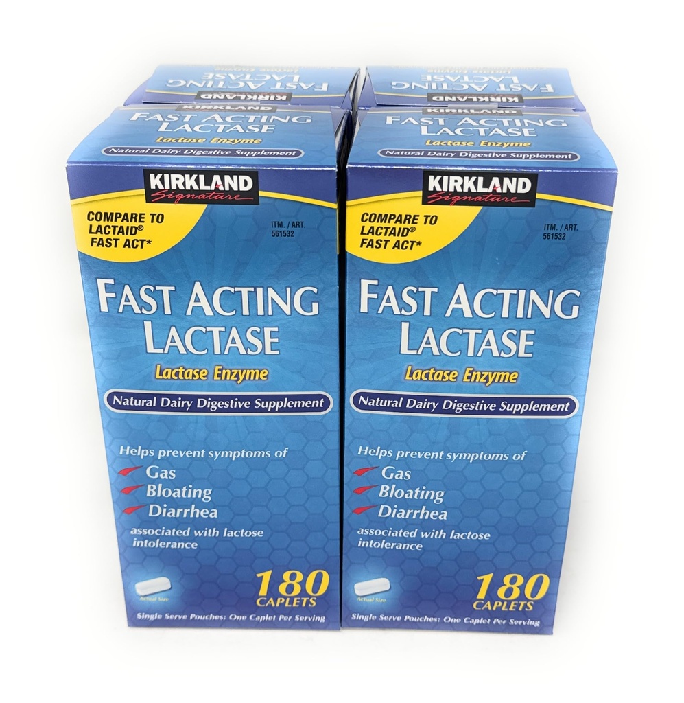 Kirkland hızlı hareket lactase, (4 Pack) 720 caplets