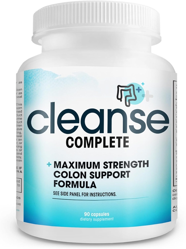 Cleanse Complete - Triple Strength Aktif Kolon Sağlığı ve Kolon Bakımı için Temizlenmiş Kolon.