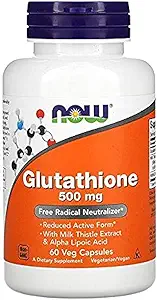 NOW Foods - Glutathione Cellular Antioxidant 500 mg. - 60 Vegetarian Capsules