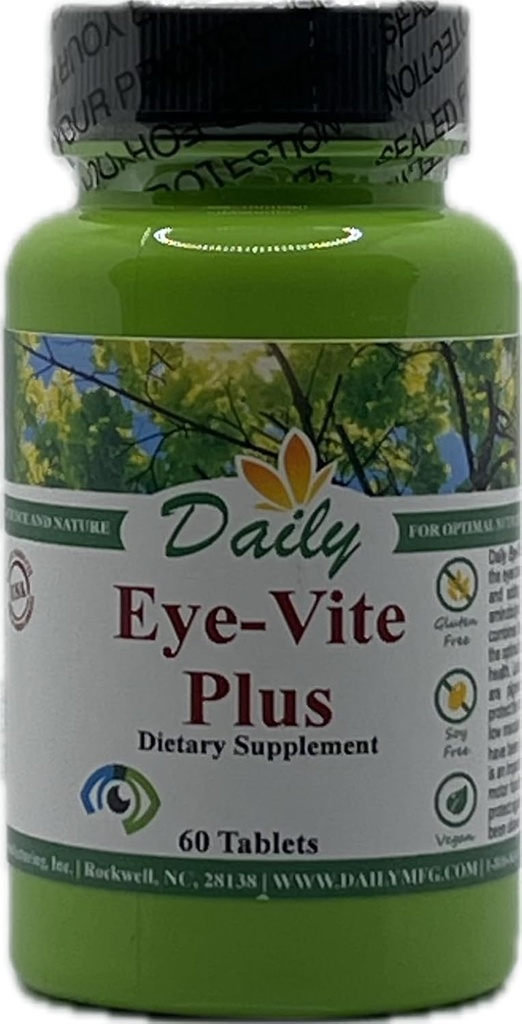 Daily Manufacturing Eye-Vite PlusTM (Vitamin A, C, E, çinko, Gamma Estebutyric Acid (GABA), Lutein, Zeaxanthin & Bilberry)