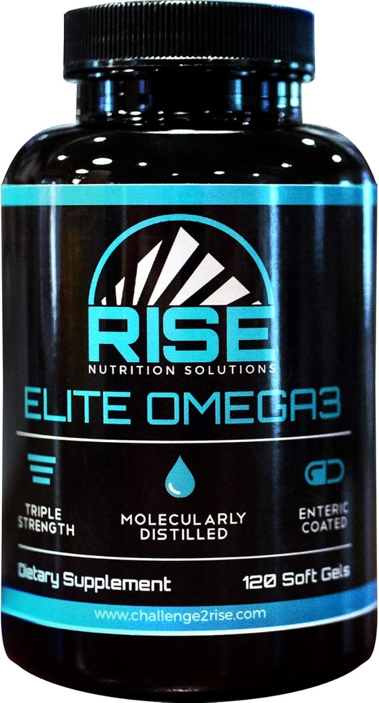 Elite Omega 3 Συμπλήρωμα διατροφής – Ωμέγα-3 Λιπαρά Οξέα Συμπεριλαμβανομένων EPA και DHA – Καρδιά και ανοσοποιητική υποστήριξη – Δεν Fishy Επίγευση, 120 Softgels