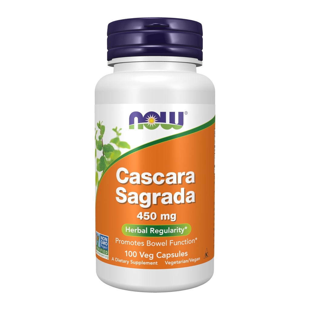 Şimdi Gıdalar Tamamlıyor, Cascara Sagrada (Rhamnus purshiana) 450 mg, Herbal Regularity*, 100 Veg Capsules