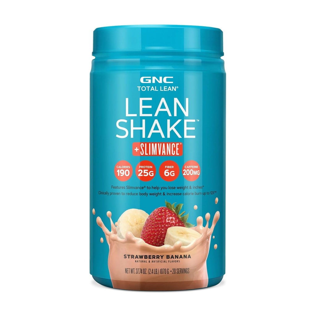GNC Total Lean Shake + Slimvance Stim - Strawberry Banana (20 hizmet)